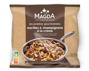 Morels cooked with cream