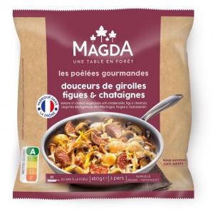 Chanterelles mushrooms, chestnuts and figs cooked in cream