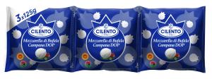 CILENTO® Buffalo's milk mozzarella cheese DOP MULTIPACK 3X125G - Mozzarella di Bufala Campana DOP - MULTIPACK 3X125G