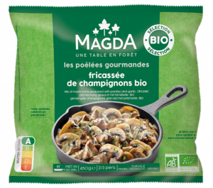 Organic mushroom cooked with parsley sauce