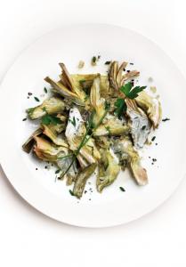 Artichoke cooked with cream