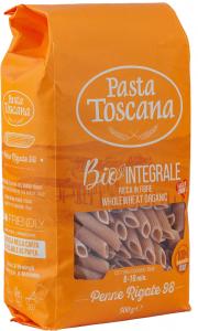 Penne Pasta Toscana wholewheat organic with Omega 3 from flax seeds