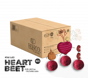Veggie Balls Heartbeet  80x25g - red beans and beetroot plant based burgers