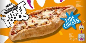 Oval flatbread with chicken, cheese and tomato - Chicken Pide of  180g/pc