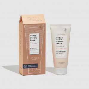 VOESH New York  Sugar and Bubble Wash Citrus Crush (Luxury Body Exfoliator, Body Scrub, Body Cleansing,Body Rejuvenation)