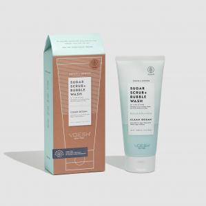 VOESH New York  Sugar and Bubble Wash Clean Ocean (Luxury Body Exfoliator, Body Scrub, Body Cleansing,Body Rejuvenation)