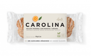 0% Added Sugar Wholemeal Cookie ORANGE AND SESAME SEEDS CAROLINA HONEST