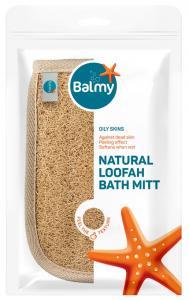 11011-Loofah Bath Mitt with Terry