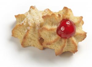 Petit fleur with candied cherries