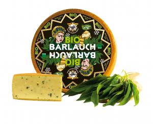 Baldauf Organic Wild Garlic Cheese - Semi-hard cheese, natural, edible rind