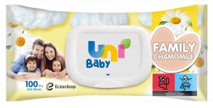 Uni Baby Family Chamomile Wet Wipes 100 Pieces