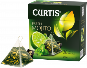CURTIS Fresh Mojito, flavoured green tea in pyramids 20х1,7 g