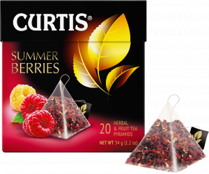 CURTIS Summer Berries, flavoured fruit tea in pyramids 20х1,7 g