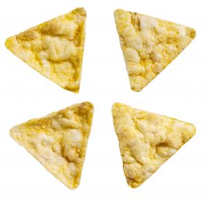 Savoury puffed corn snack (mini triangles)