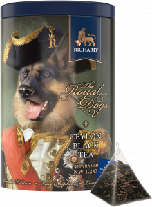 RICHARD Royal Dogs, King Shepherd, classic black tea in pyramids, 20 pyramids