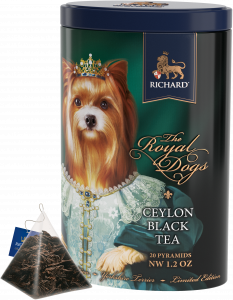 RICHARD Royal Dogs, York, classic black tea in pyramids, 20 pyramids