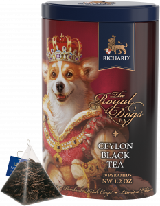 RICHARD Royal Dogs, Corgi, classic black tea in pyramids, 20 pyramids