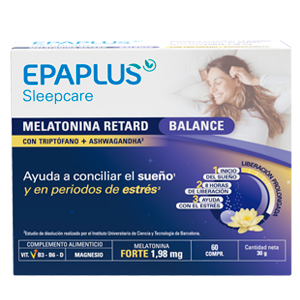 EPAPLUS Sleepcare--Melatonin Balance, Extended Release with Tryptophan + Ashwagandha, 60 Tablets