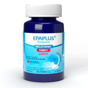 EPAPLUS Sleepcare--Melatonin Gummies, 50 Gummies, Raspberry Flavor, 1 mg, Suitable for Children & Adults