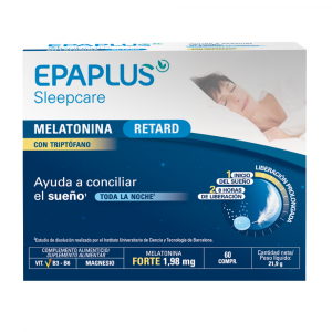 EPAPLUS Sleepcare--Extended Release Melatonin with Tryptophan, 8 Hour Duration, 60 Tablets x 1.98 mg