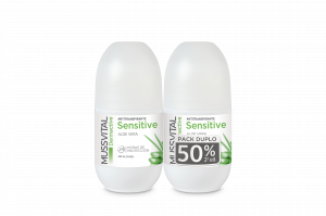 Mussvital Dermactive-- Sensitive Aloe Vera Roll-on Deodorant, 2-Pack x 75ml