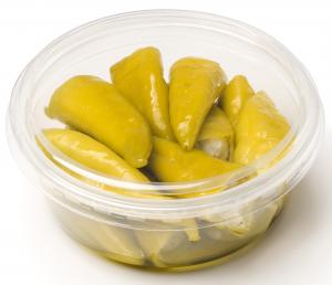 Green peppers stuffed with cream cheese retail pack