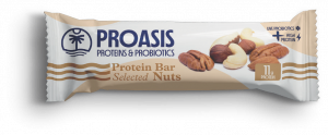 Protein bar with selected nuts with PROteins and PRObiotics 25g or 40g.