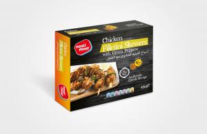 READY TO EAT GRILLED CHICKEN FILLETINI SKEWERS WITH GREEN PEPPERS