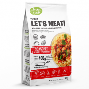 LET'S MEAT! Seasoned - delicious plant-based, soy free ground meat substitute with seasoning