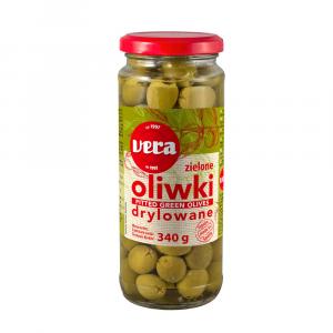 Green pitted olives 340 g VERA