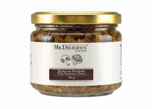 Mushroom Bruschetta with Parmesan