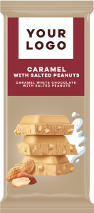 CARAMEL WHITE chocolate with salted peanuts