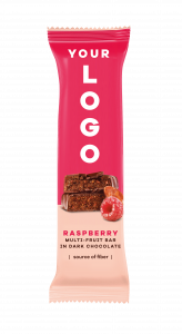 Raspberry Multi-FRUIT BAR in dark CHOCOLATE