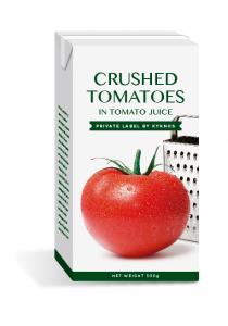 CRUSHED TOMATOES IN TOMATO JUICE 500g in combibloc paper pack of 200ml up to 500ml