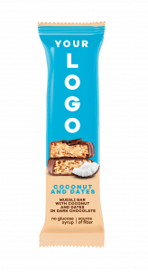 COCONUT and DATES MUSELI BAR in DARK CHOCOLATE