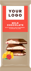 MILK CHOCOLATE with RASPBERRY and MANGO filling