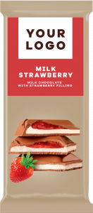 MILK chocolate with MILK and STRAWBERRY filling