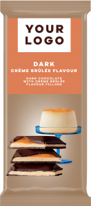DARK CREME BRULEE chocolate with CREME BRULEE