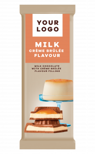 MILK CREME BRULEE flavour chocolate with filling