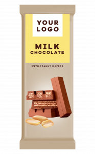 MILK chocolate with PEANUT WAFERS