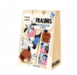 PRALINES with CREAM fiiling & crisps