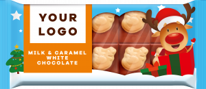 CHRISTMAS MILK & CARAMEL WHITE CHOCOLATE