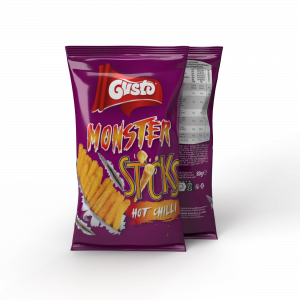 GUSTO MONSTER STICKS WITH HOT CHILLI 80G