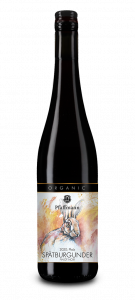 Organic Pinot Noir (Spätburgunder), dry, 14.0 % alc/vol, red wine.