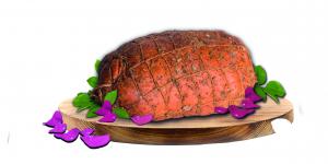 Natural ham with rose