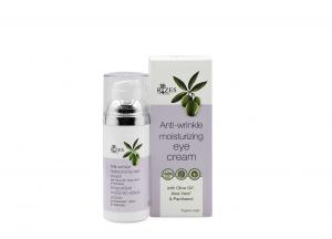 Anti-wrinkle moisturizing eye cream with Olive Oil, Aloe Vera & Panthenol