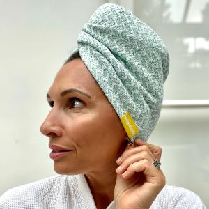Super Absorbent Microfiber Hair Turban Green