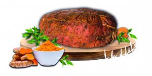 Natural ham with turmeric and savory