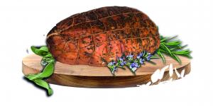 Natural ham with rosemary and sage