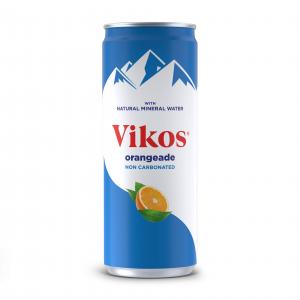 Vikos Orangeade Non Carbonated Can 330ml